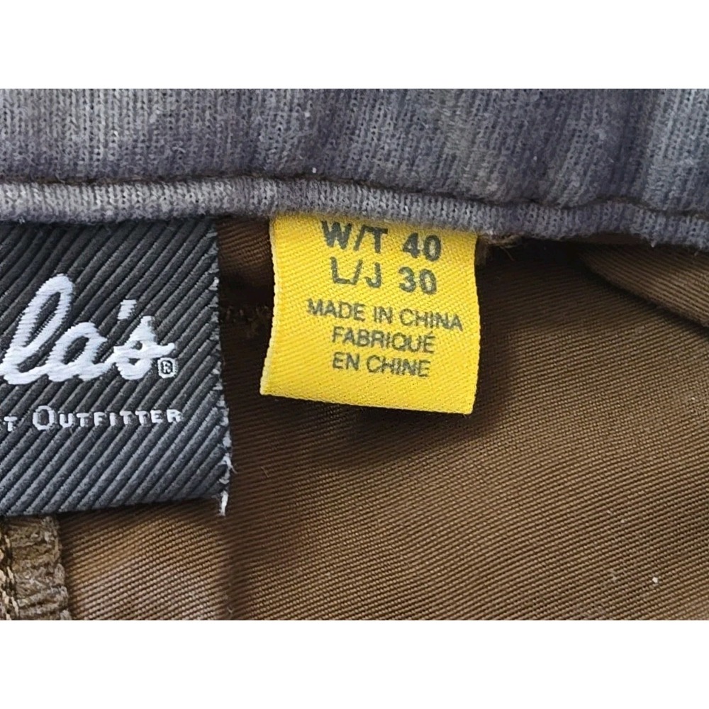 Cabela's Mens 40x32 Brown Convertible Cargo Pants Zip-Off Belted Hiking Fishing - Picture 12 of 13